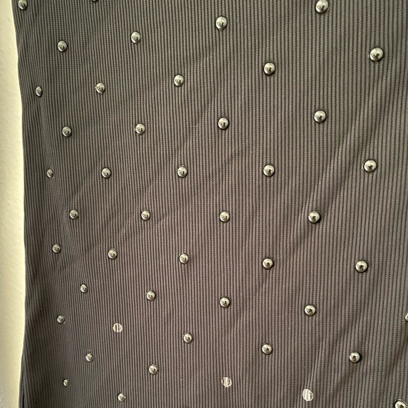 Black on block polka dot high neck long sleeve - Picture 2 of 2